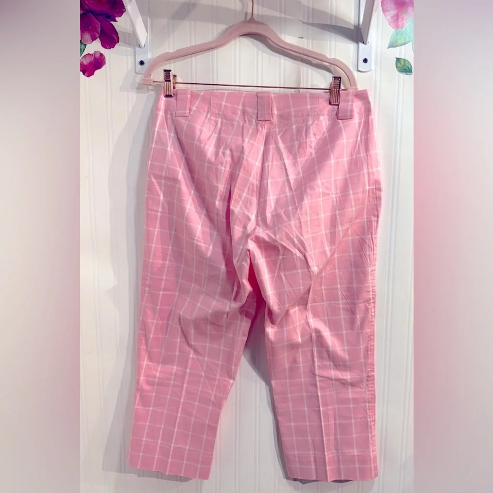 Lauren Ralph Lauren Classic Pink Plaid‎ Chinos Sz 8